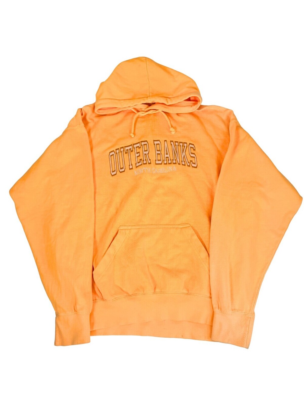 NWT Outer Banks NC Hoodie Apricot Pullover Sweatshirt U.S. Vintage Large - Picture 2 of 6